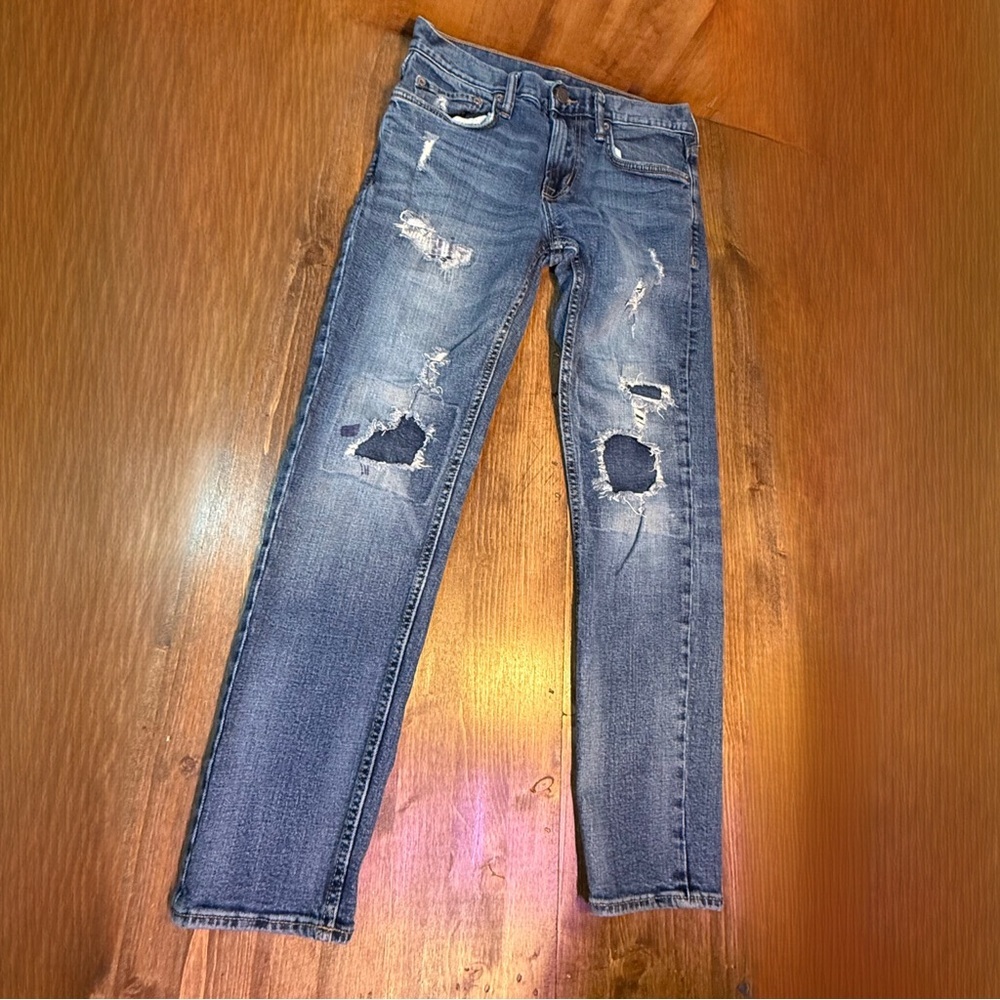 Distressed Skinny Jeans – Blue Wash – Size 29x30​